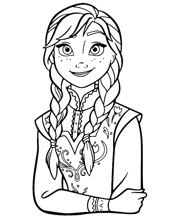 Print anna coloring page frozen