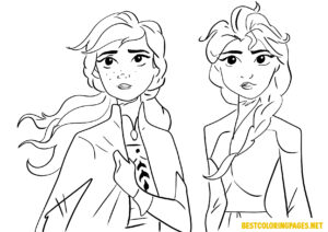 Frozen coloring pages