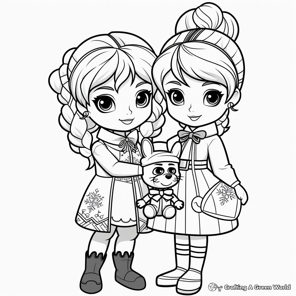 Elsa and anna coloring pages