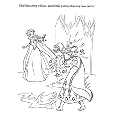 Beautiful frozen coloring pages for your little princess