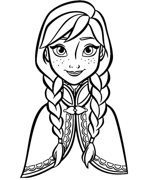 Printable coloring page anna frozen