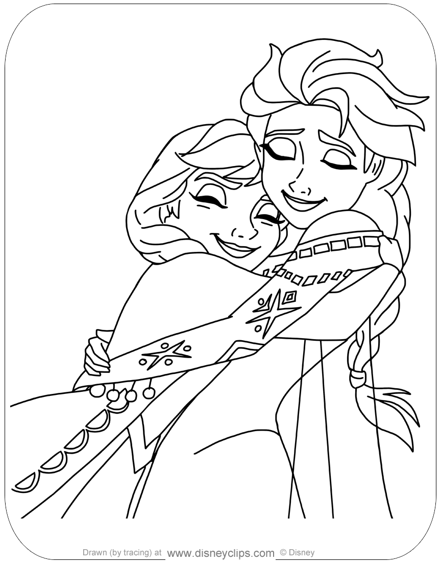 Frozen coloring pages