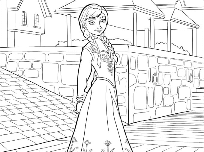 Frozen coloring page s