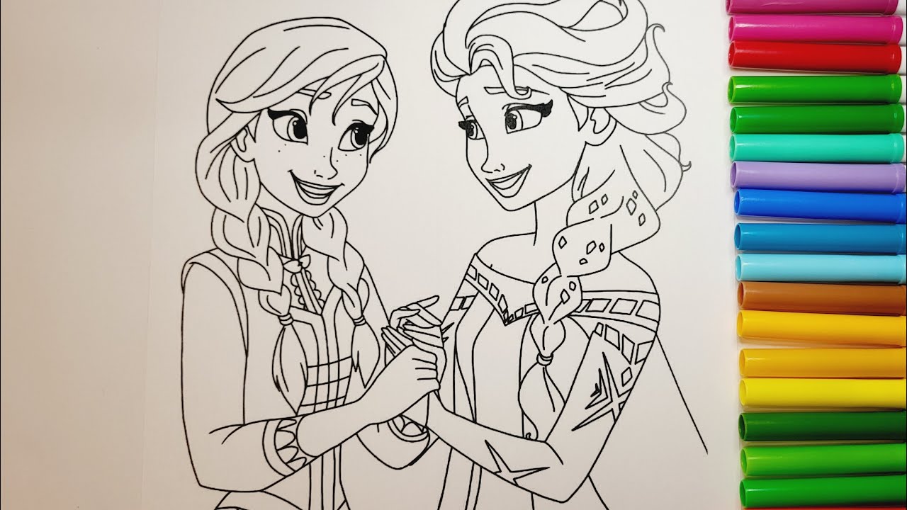 Disney frozen elsa anna kristoff sven olaf coloring book pagesfrozen