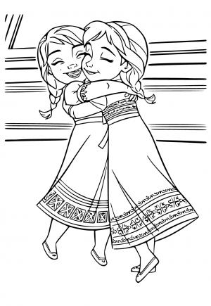 Free printable elsa and anna coloring pages for adults and kids