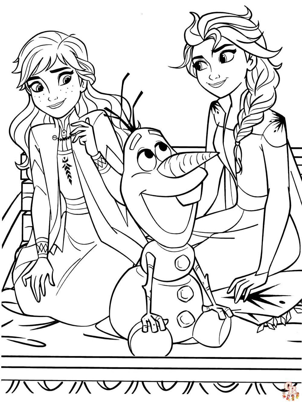 Bring the magic of frozen to life with free coloring pages