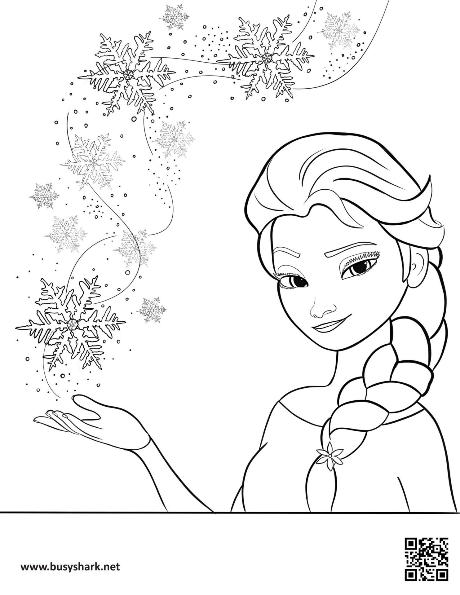 Elsa frozen coloring page