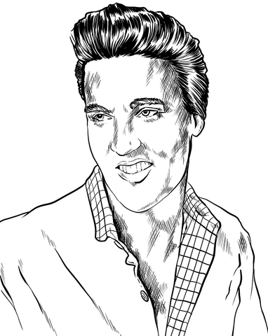 Elvis presley coloring page free printable coloring pages