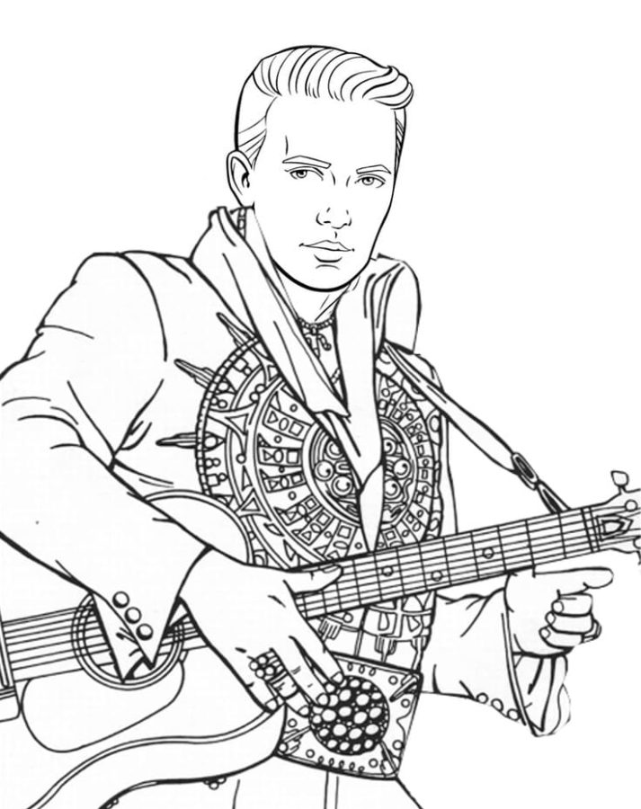 Elvis coloring pages