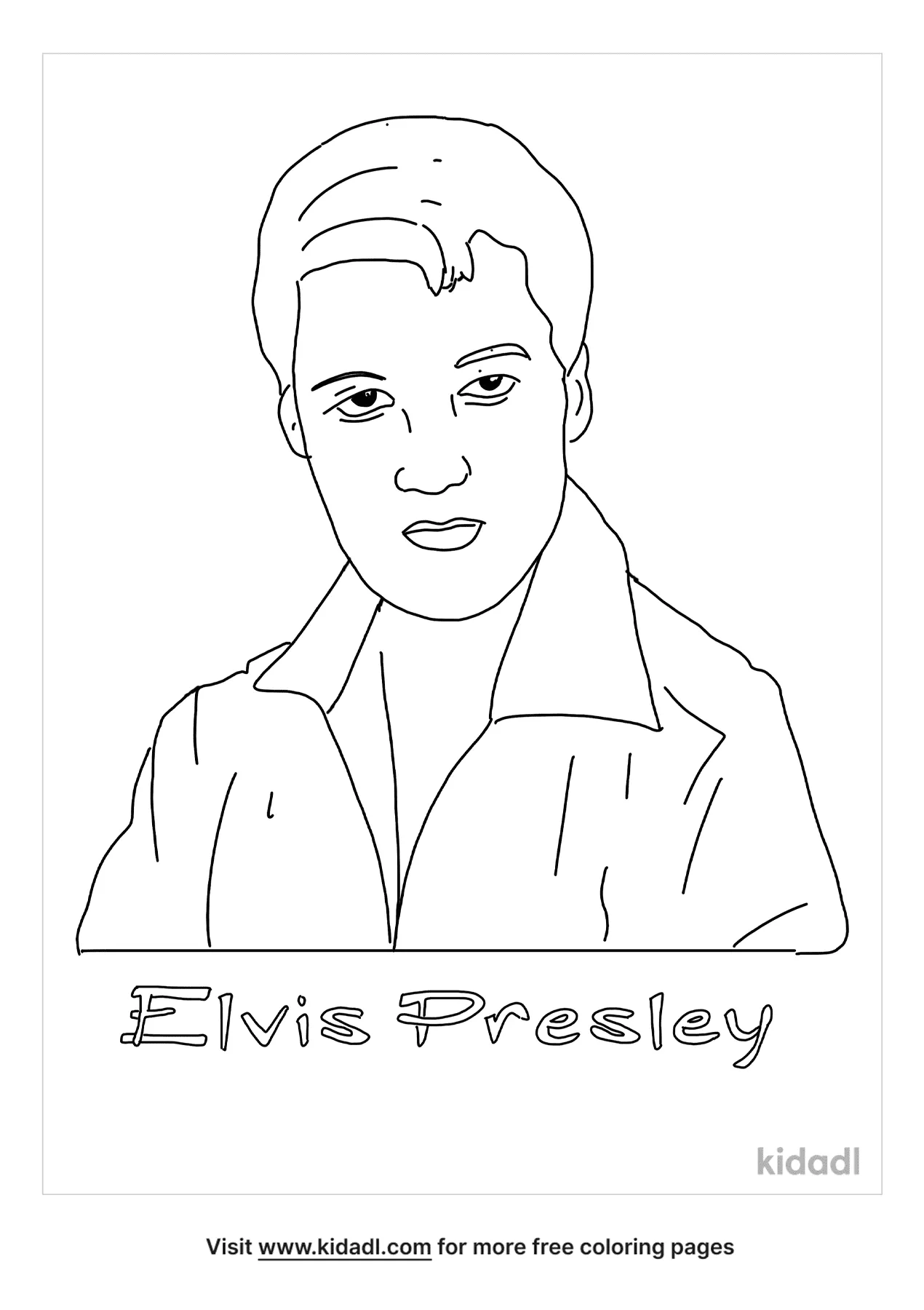 Free elvis presley coloring page coloring page printables