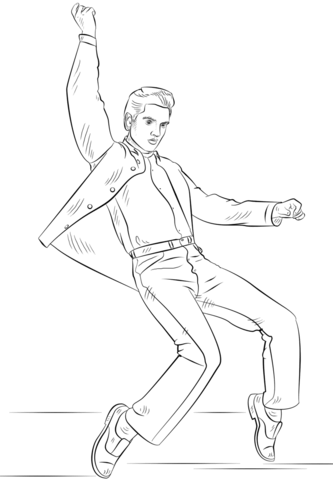 Elvis presley coloring page free printable coloring pages