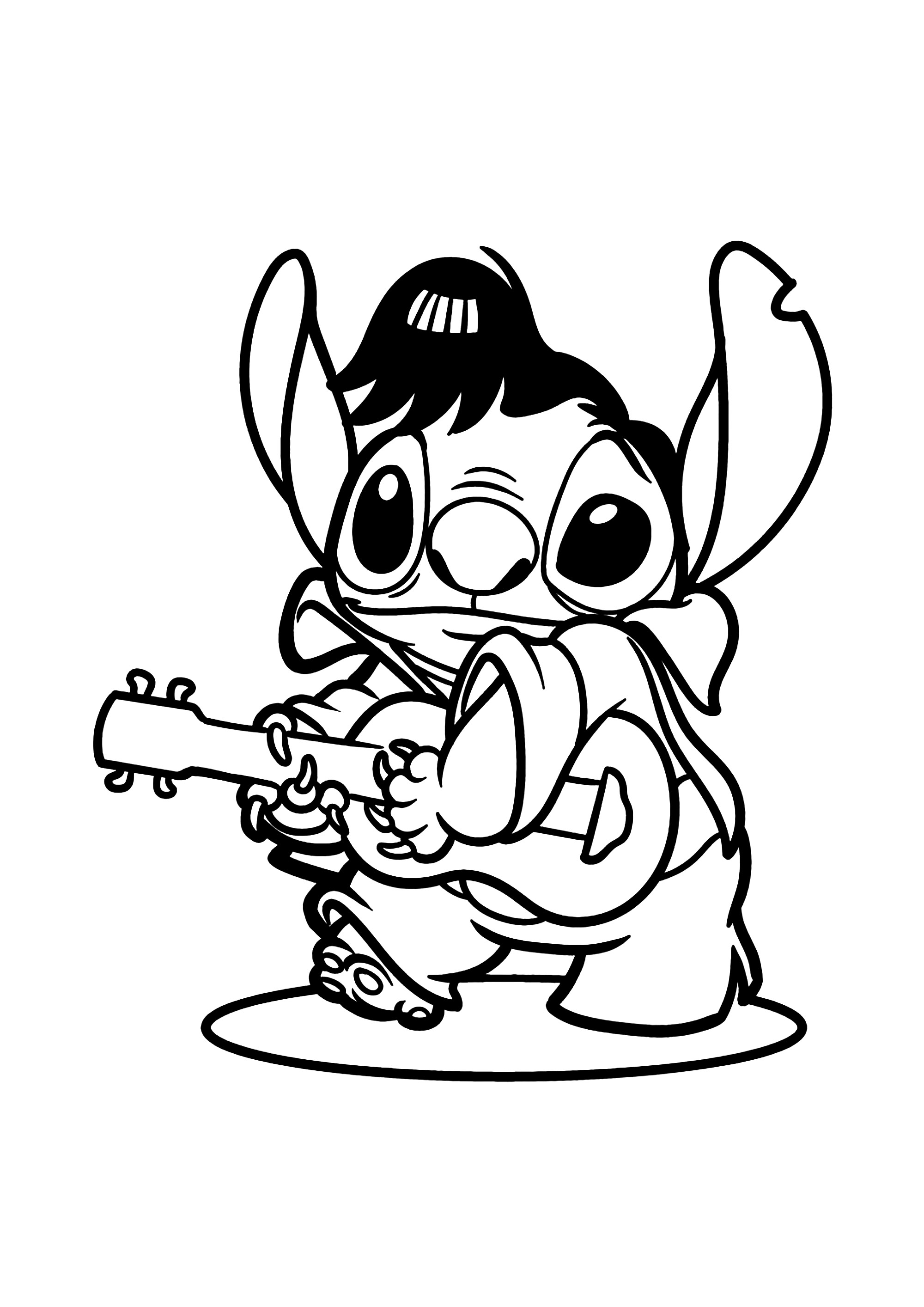 Stitch dressed as elvis presley