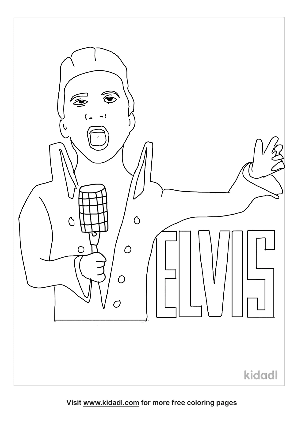 Free elvis presley coloring page coloring page printables