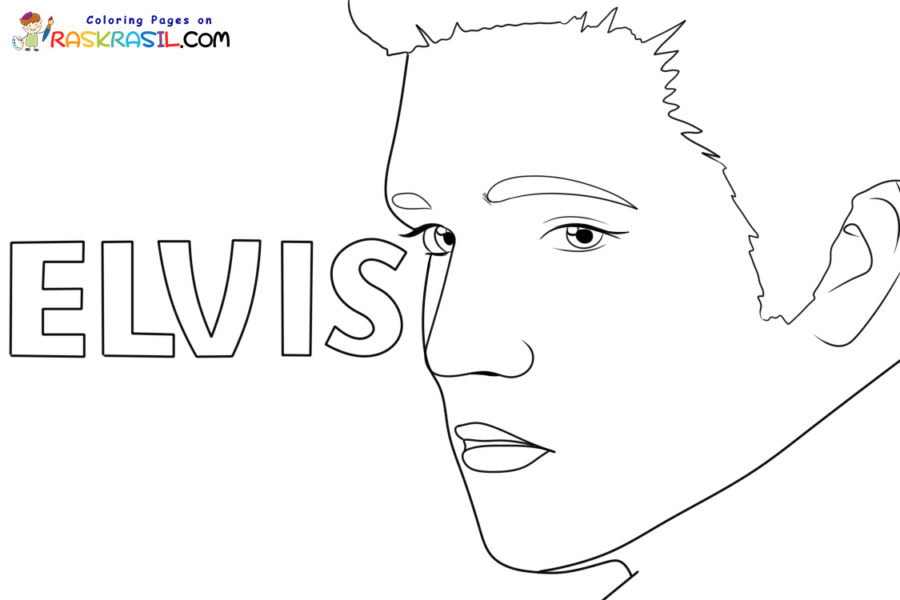 Elvis coloring pages