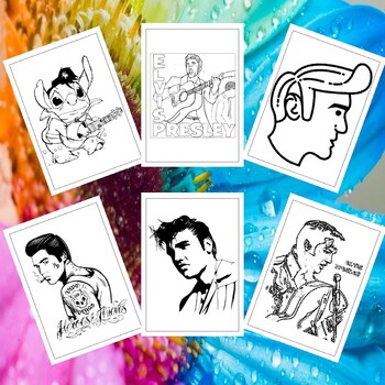 Printable elvis presley coloring pages collection unleash creativity for kids