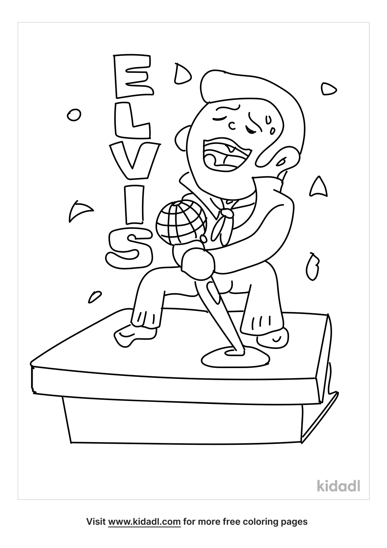 Free elvis presley coloring page coloring page printables