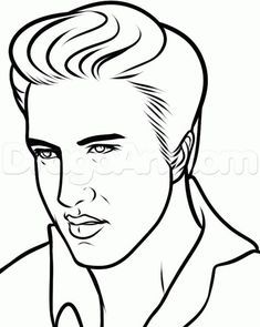 How to draw elvis elvis presley step elvis presley celebrity drawings pop art painting