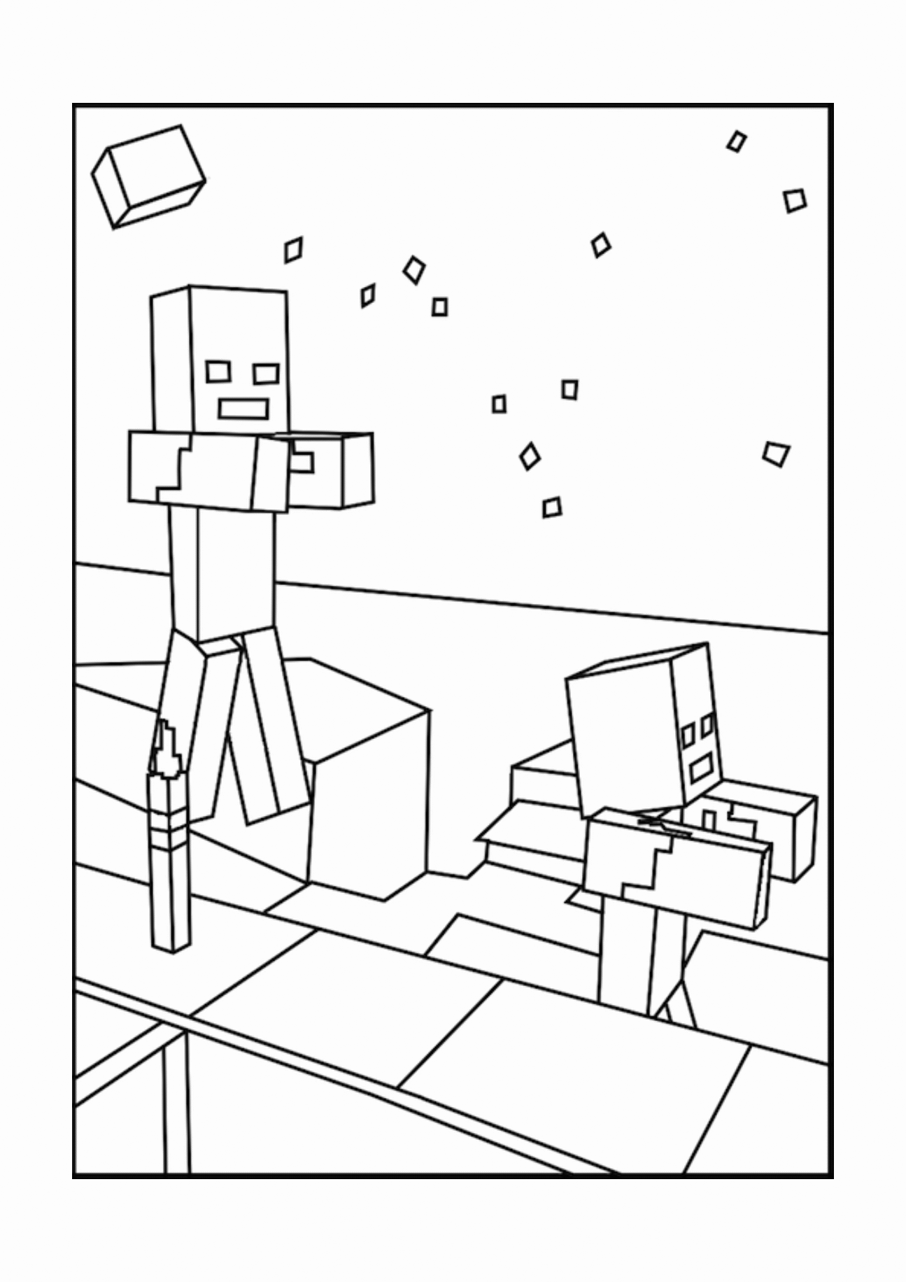 Minecraft coloring pages