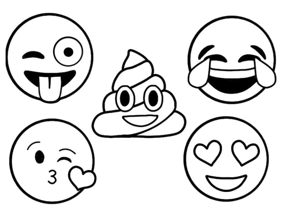 Emoji coloring pages