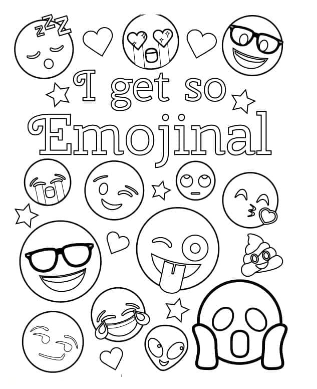 I get so emojinal coloring page