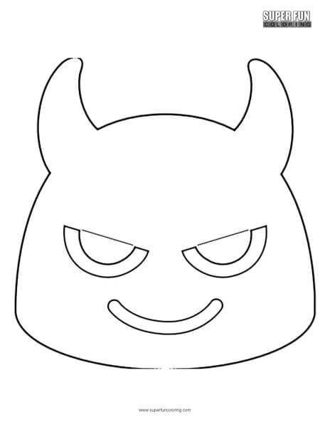 Google devil emoji coloring page