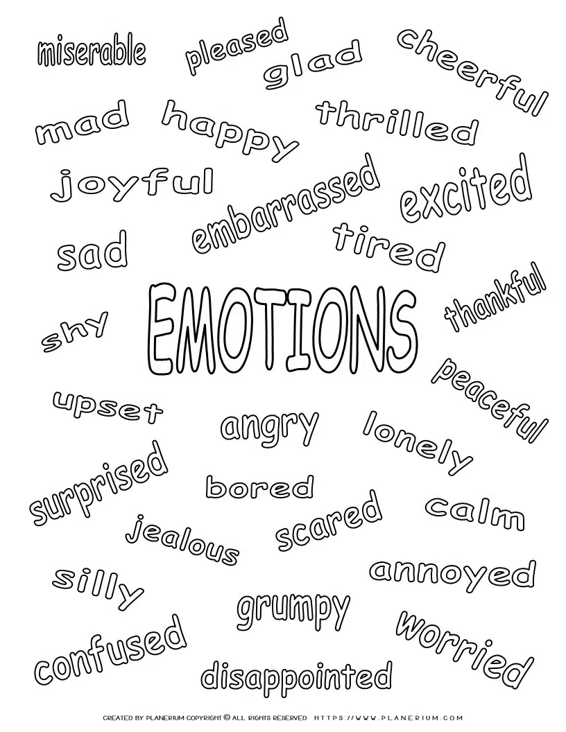 Emotions related words