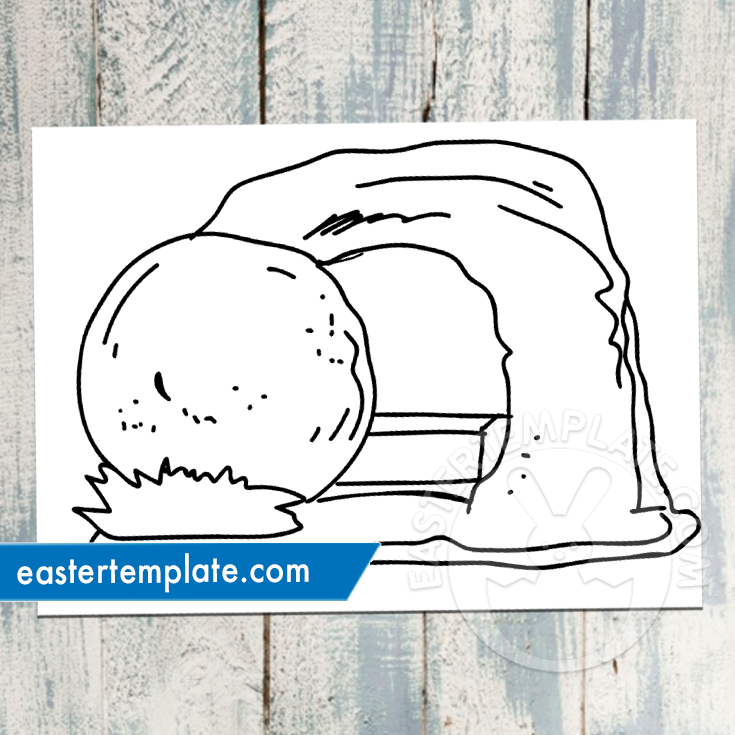 Jesus empty tomb coloring page