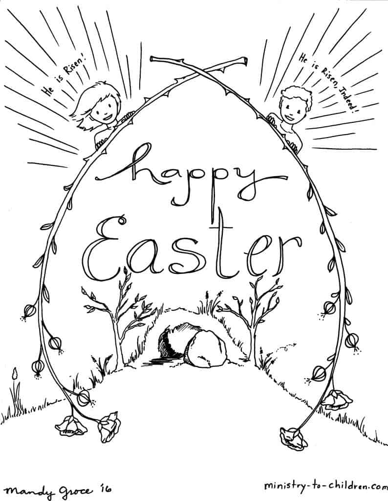 Kids easter coloring sheets