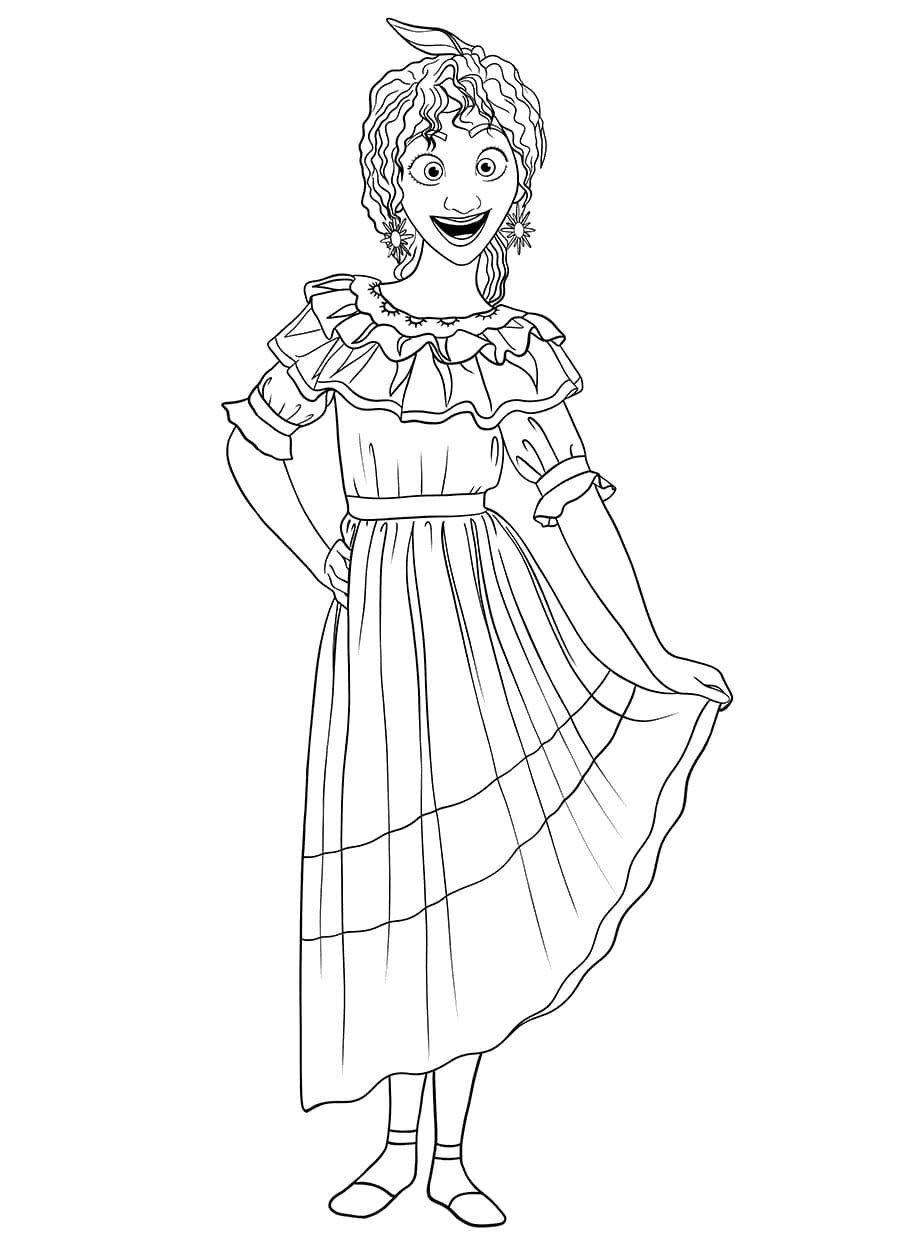 Pepa from encanto coloring page