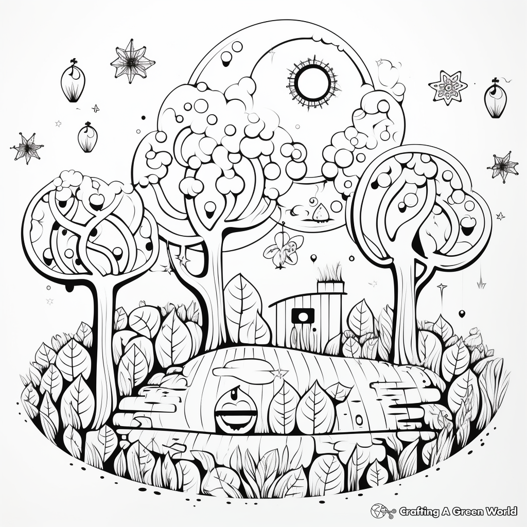 Nature coloring pages