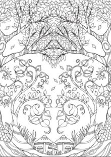 Forest coloring book