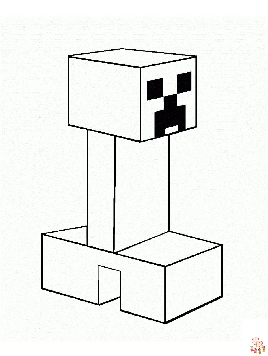 Minecraft coloring pages free printable for kids and adults