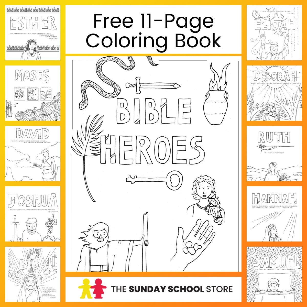 Bible heroes coloring book free