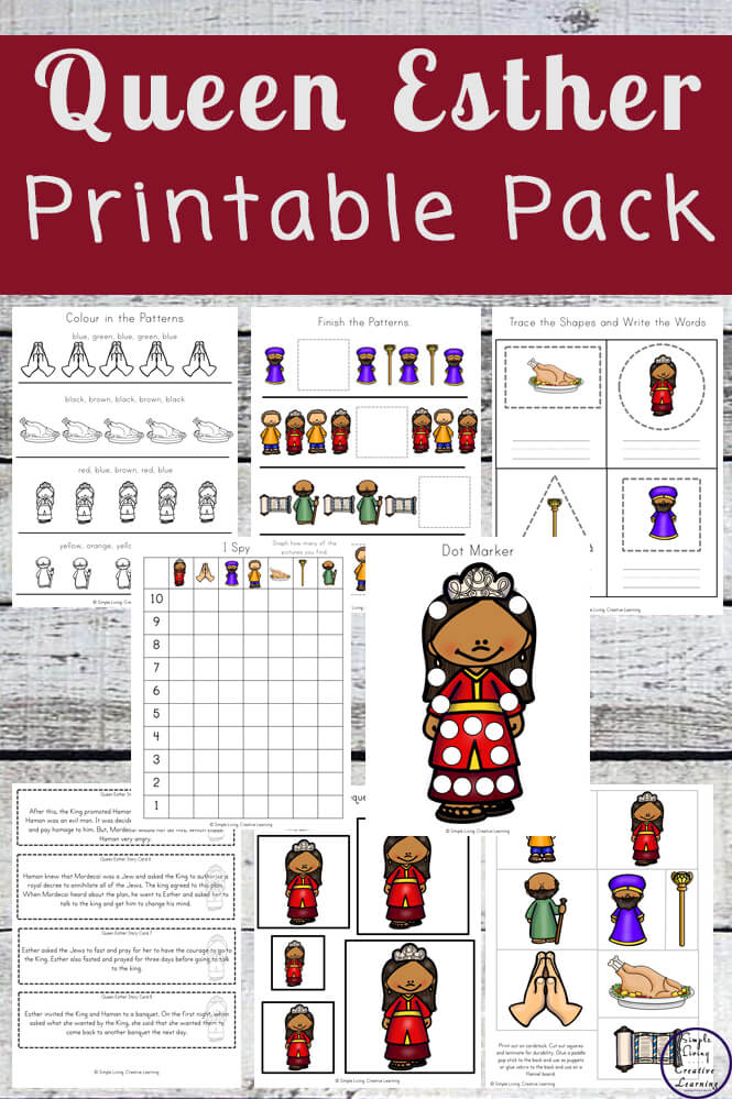 Queen esther printable pack