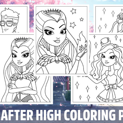 Ever after high coloring pages for kids girls boys teens birthday school activity made by teachers