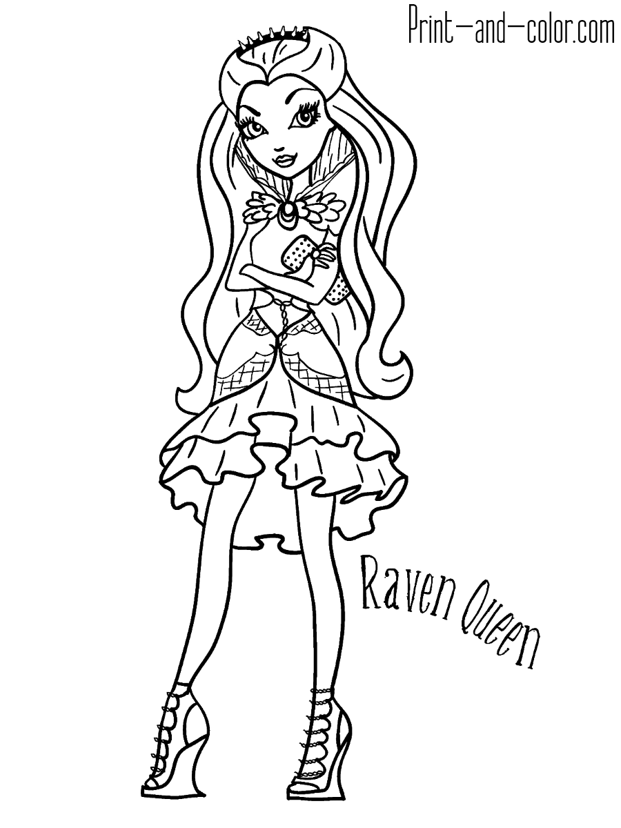 Ever after high coloring pages print and color