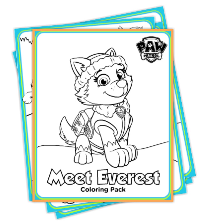 Paw patrol everest coloring pages