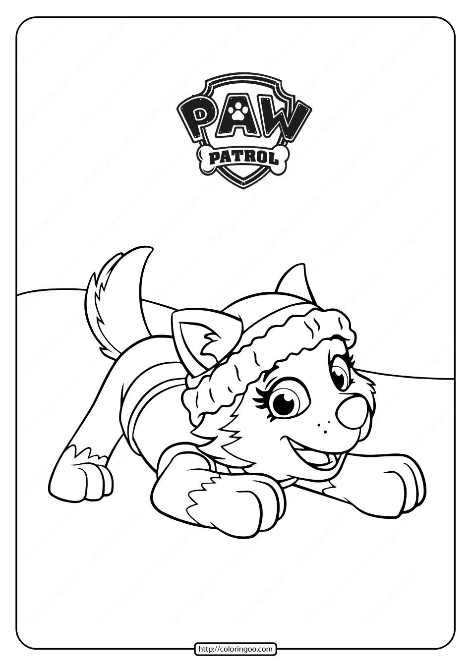 Paw patrol everest coloring pages