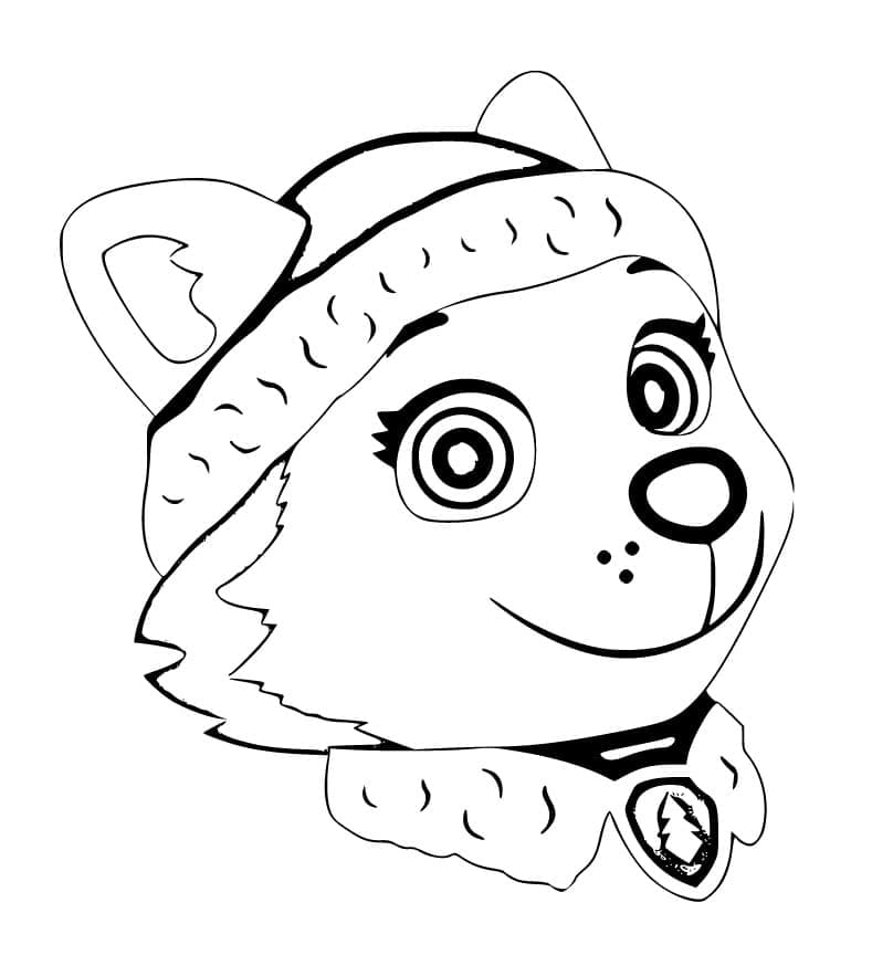 Smiling everest paw patrol coloring page