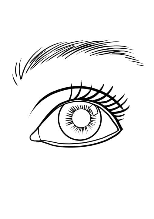 Pretty eye coloring page