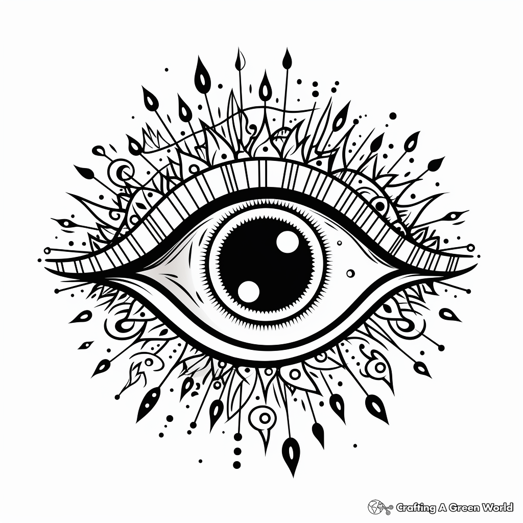 Evil eye coloring pages