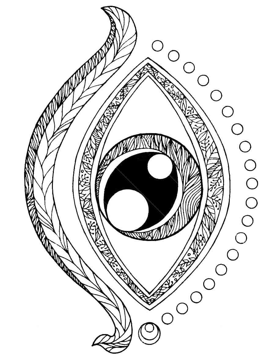 Eyes coloring pages for adults