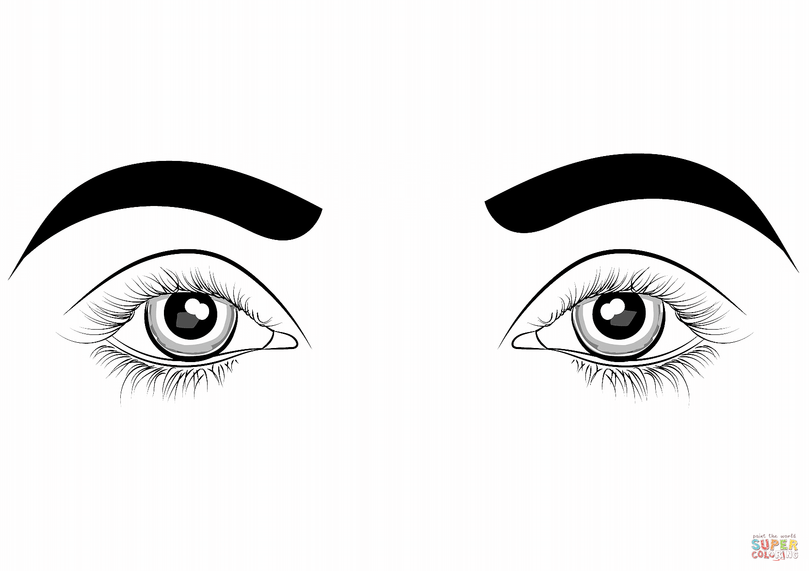 Eyes coloring page free printable coloring pages