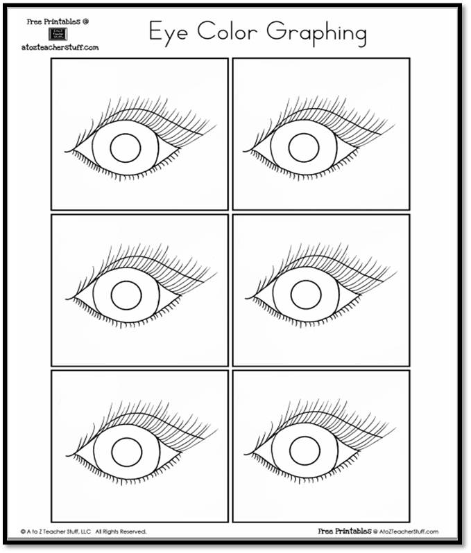 Eye color graphing a to z teacher stuff printable pages and worksheets