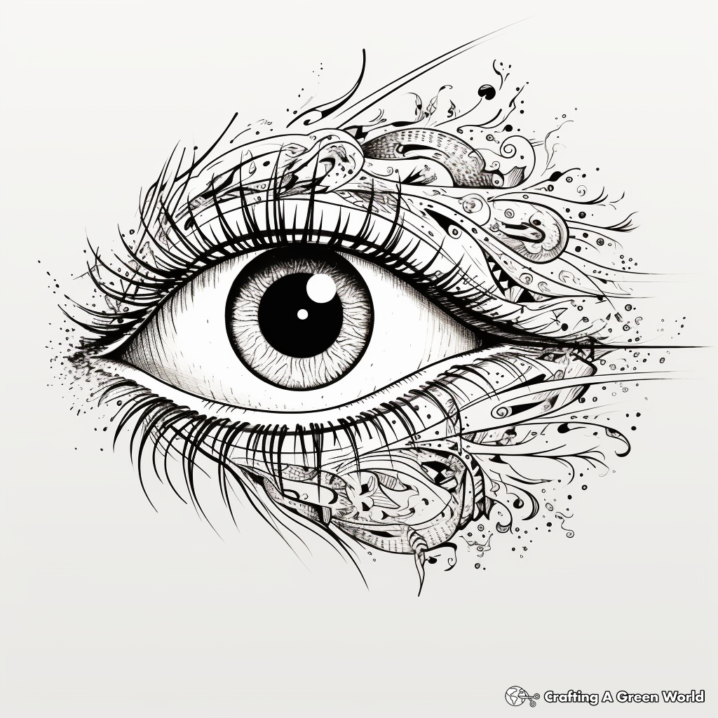 Eye coloring pages