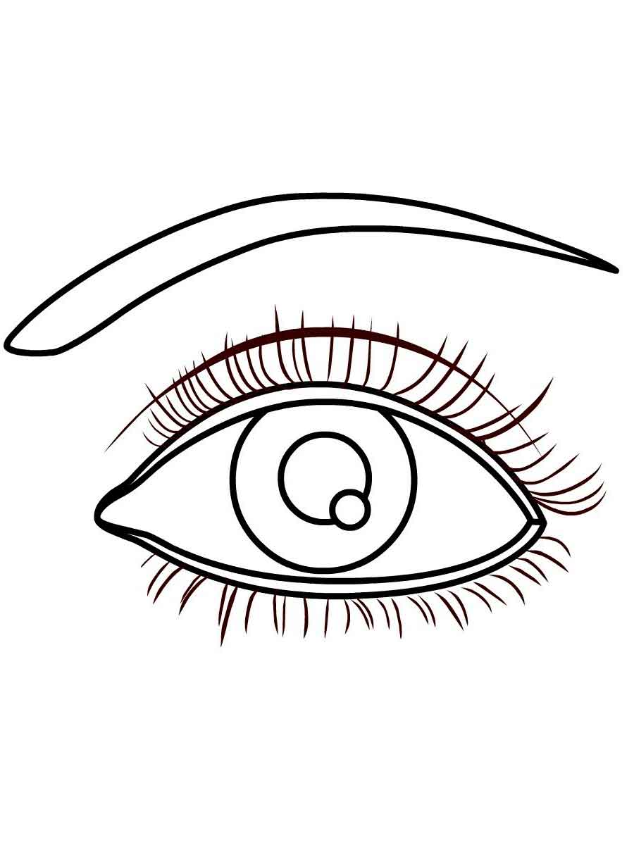 Eyes coloring pages