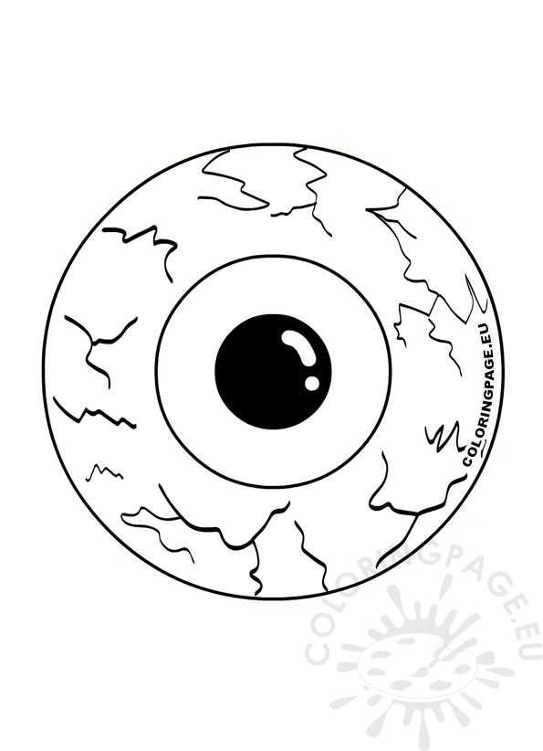 Blood eyeball coloring page