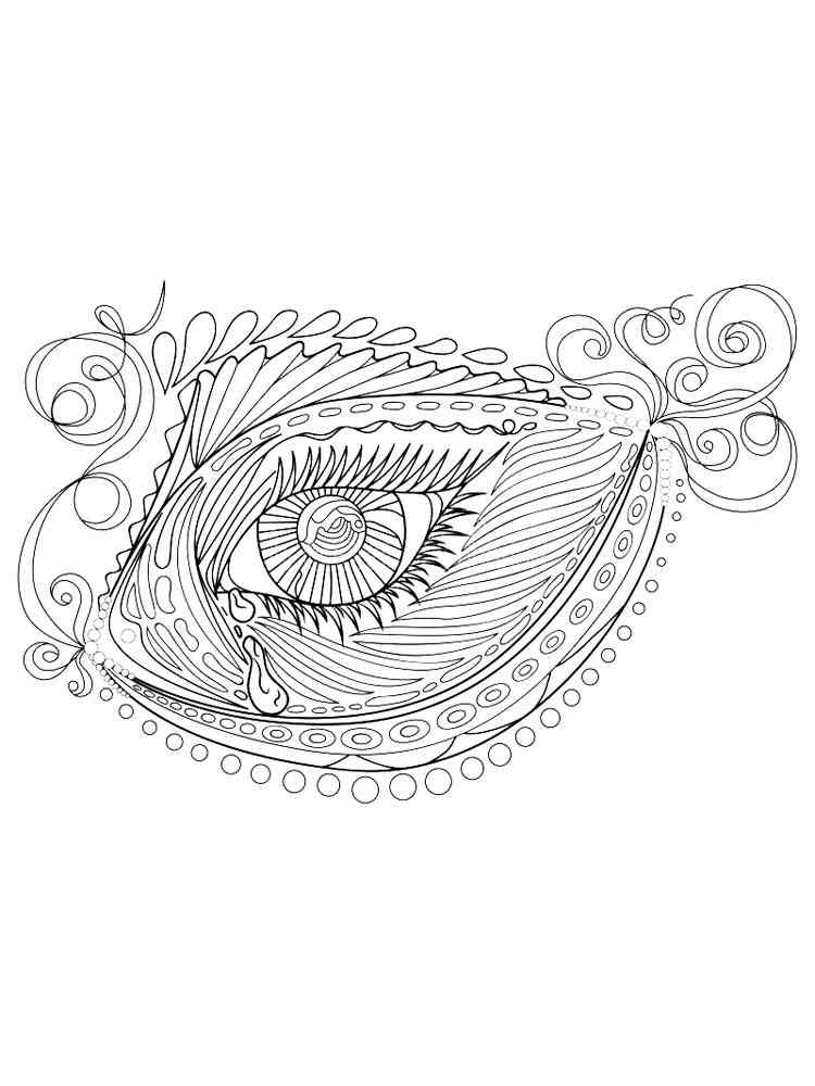 Eyes coloring pages for adults