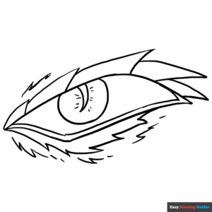 Dragon eye coloring page easy drawing guides