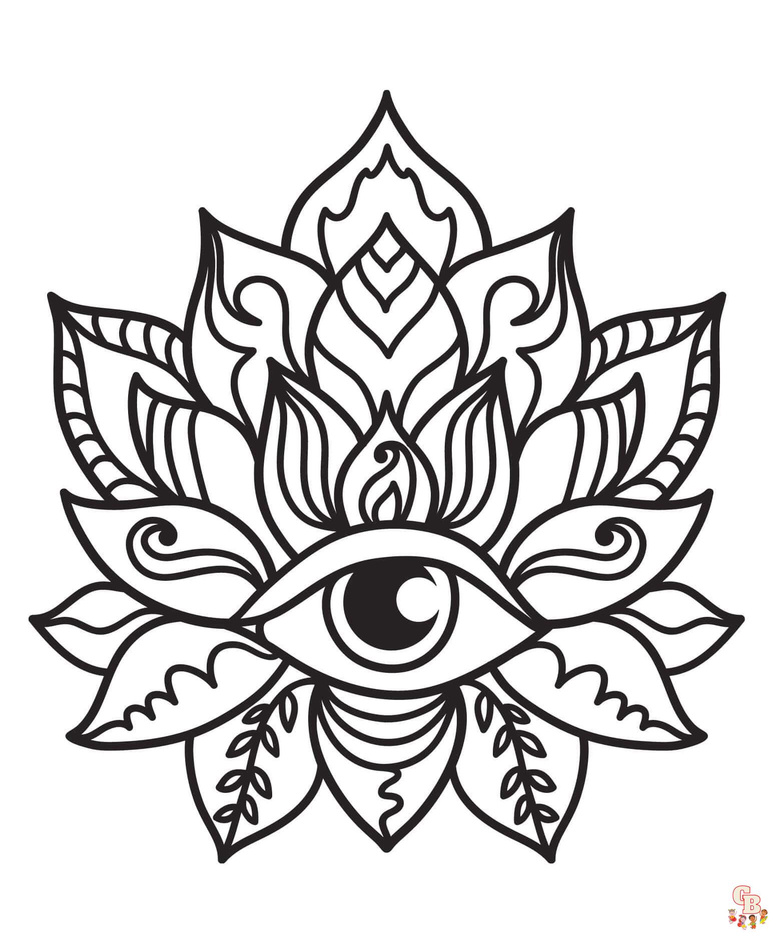 Printable evil eye coloring pages free for kids and adults